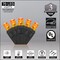 70 5mm Amber LED Christmas Halloween Lights, 4" Spacing, Black Wire